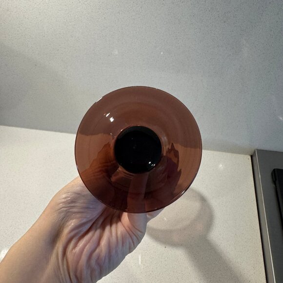 rare purple tall hollow stemmed glass vase - Picture 4 of 7